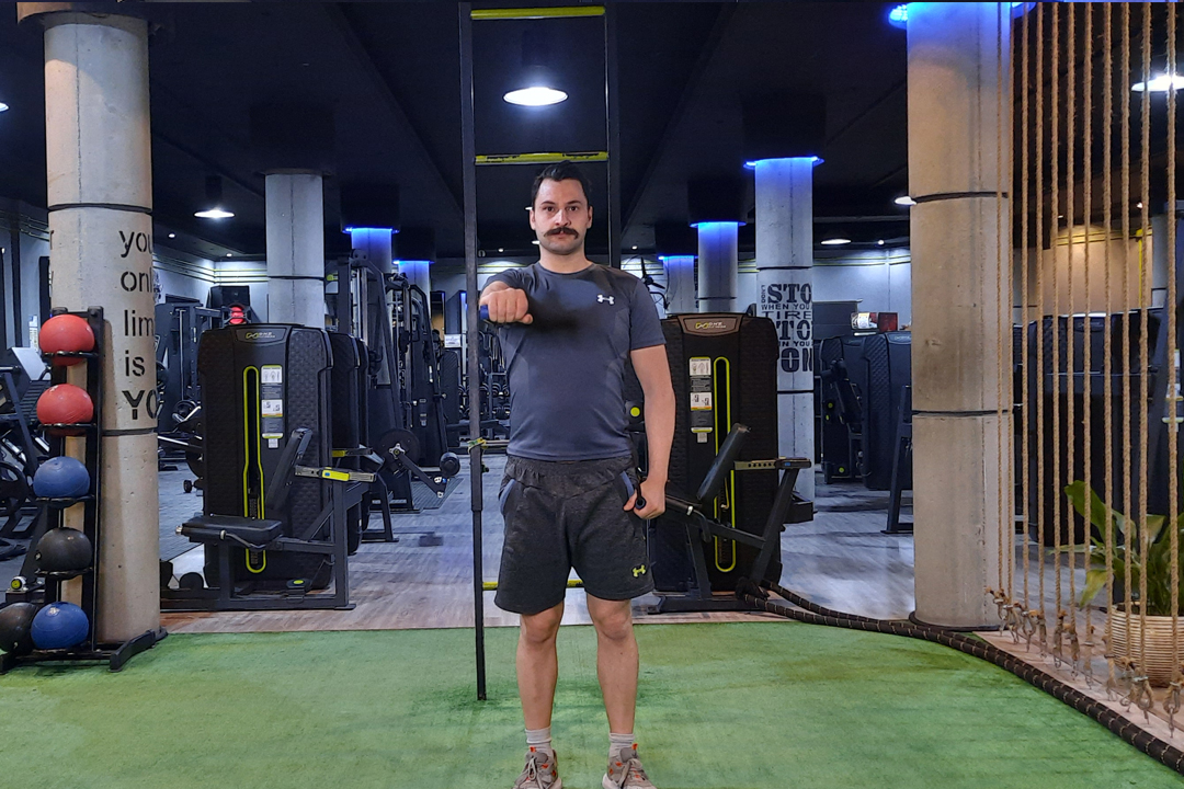 پرس سینه با کش تک