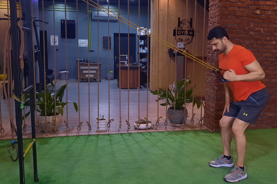 زیربغل قایقی تک از بالا با کش خم