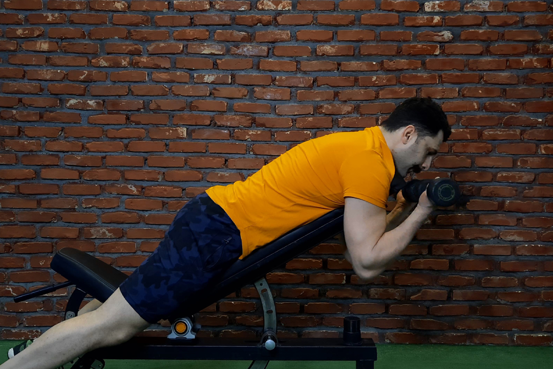 جلو بازو دمبل اسپایدر میز شیب بالا