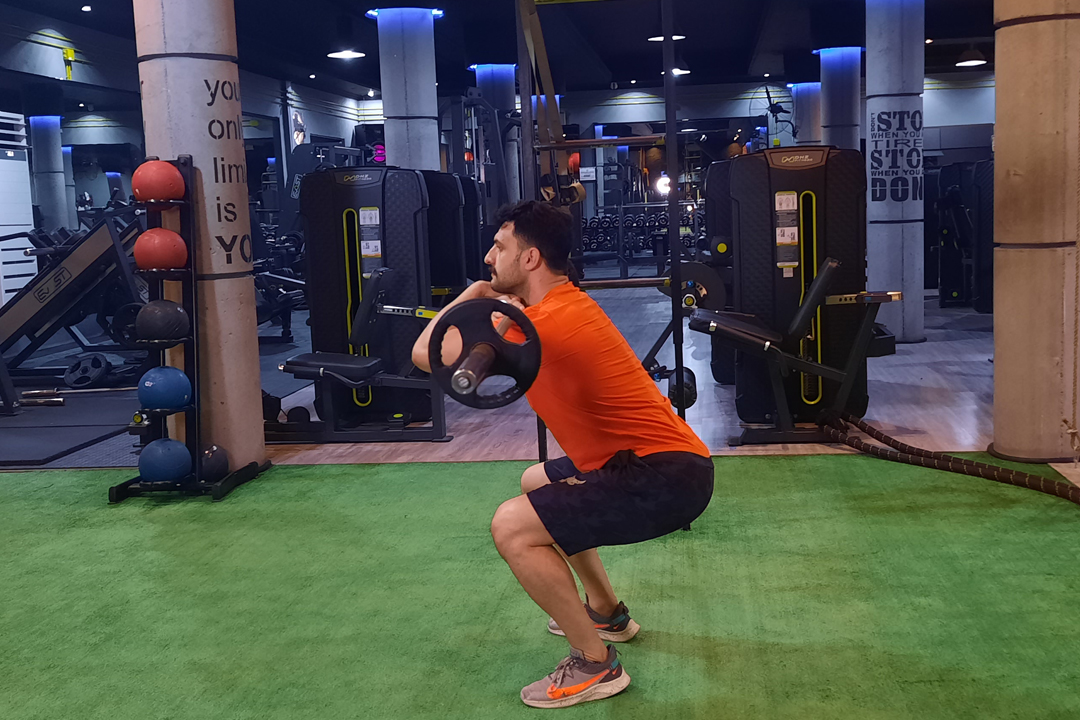 اسکوات هالتر از جلو