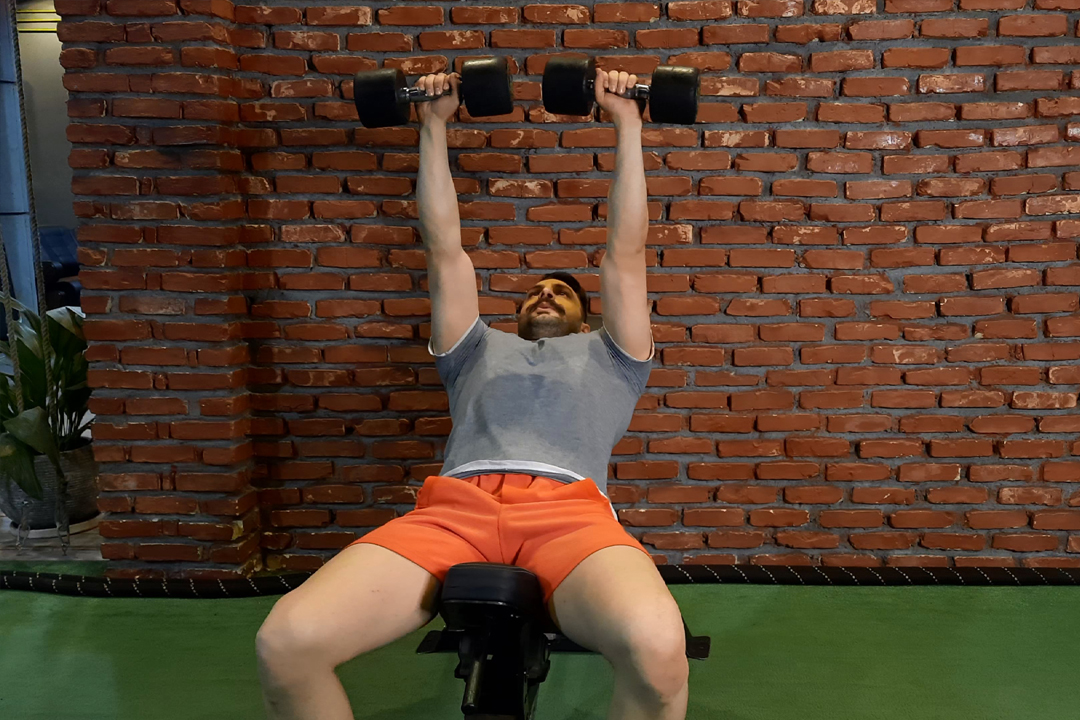 پرس بالاسینه دمبل