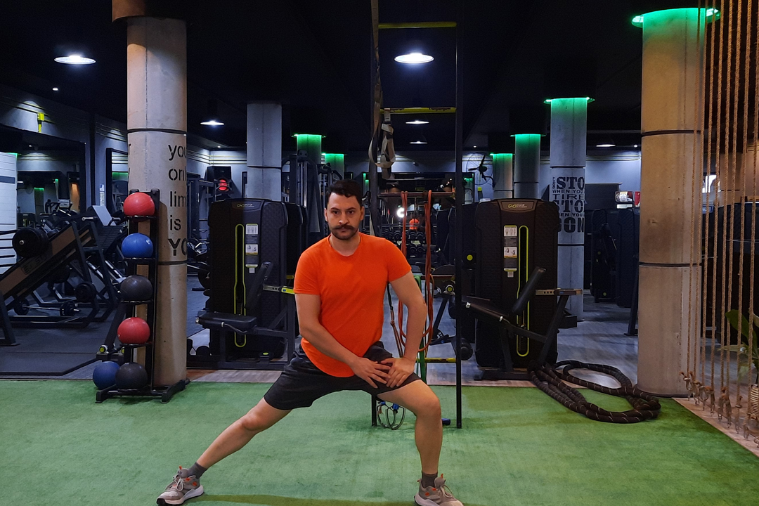 کشش داخل ران حالت لانجز پهلو