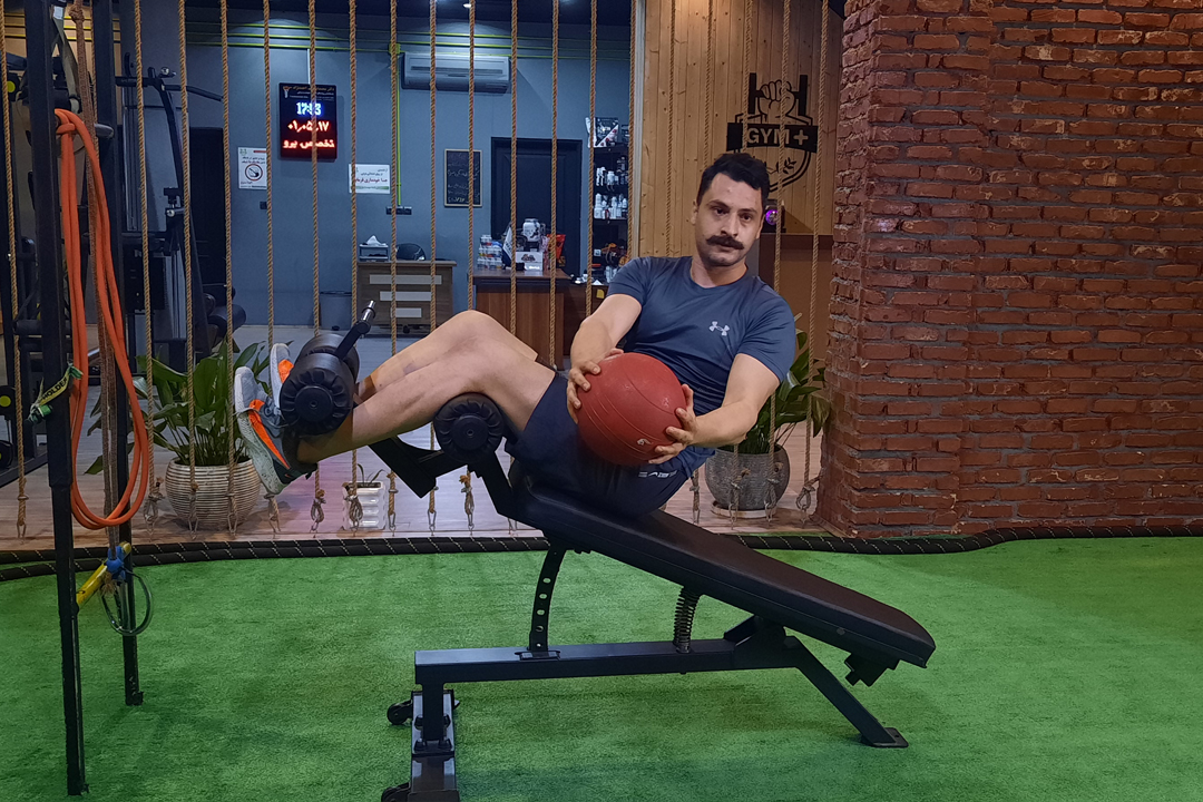 دراز و نشست مورب با مدیسن بال میز شیب