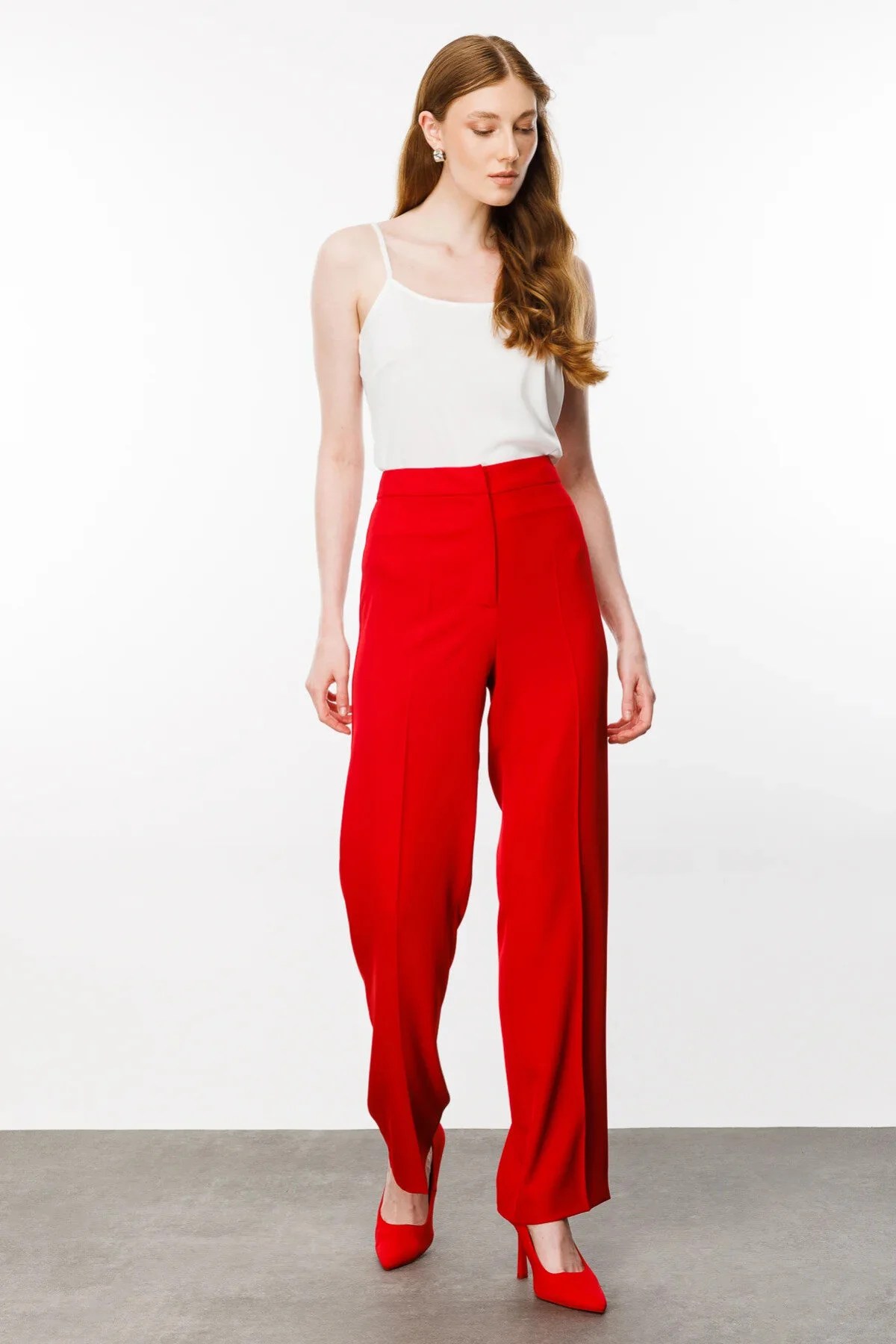 شلوار گشاد زنانه اکل مدل 5264 قرمز - تصویر 2