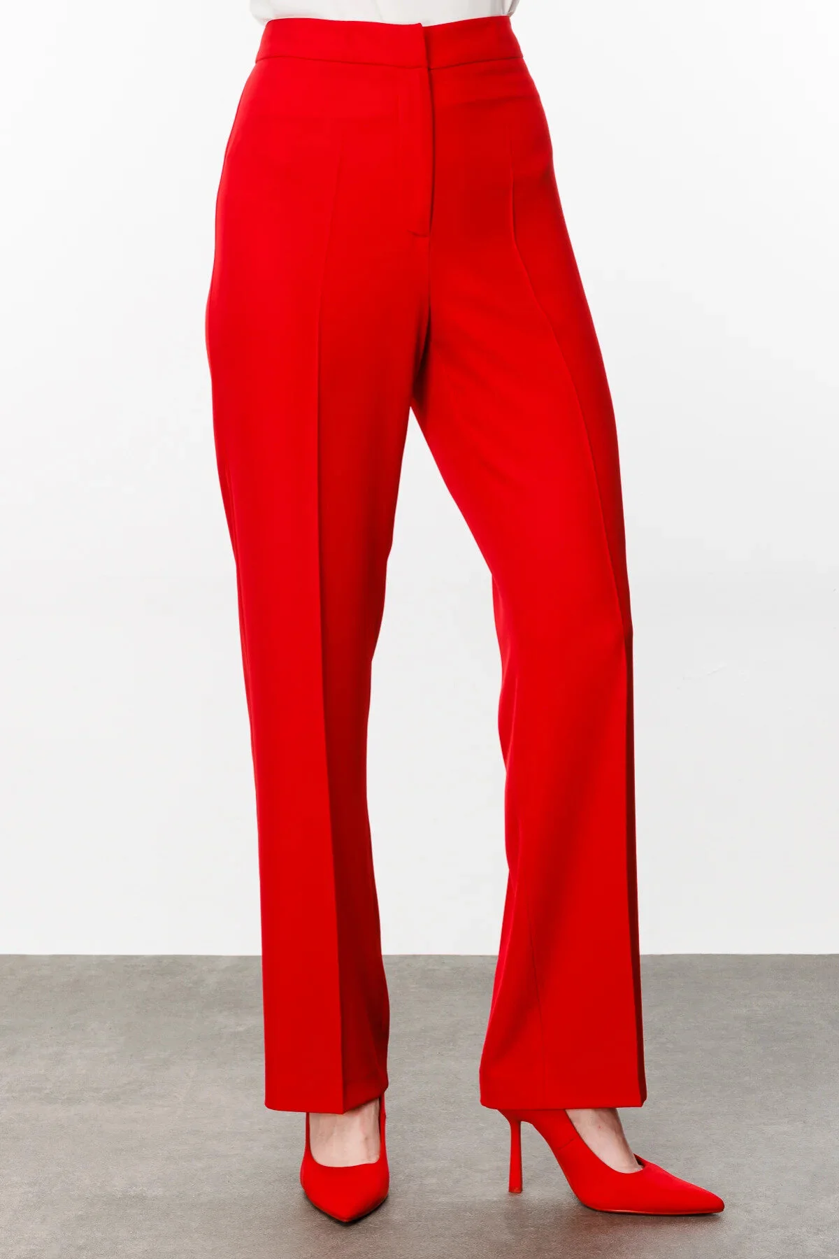 شلوار گشاد زنانه اکل مدل 5264 قرمز - تصویر 3