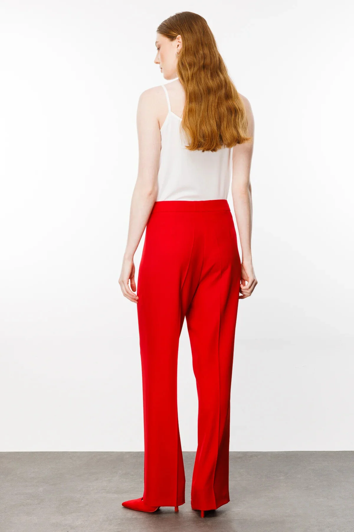 شلوار گشاد زنانه اکل مدل 5264 قرمز - تصویر 4