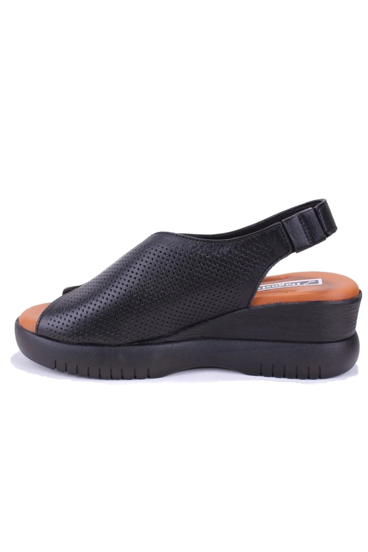 صندل زنانه روزمره اورتوپدیک چرم مشکی Dagoster DZA07-9972521405 - تصویر 3