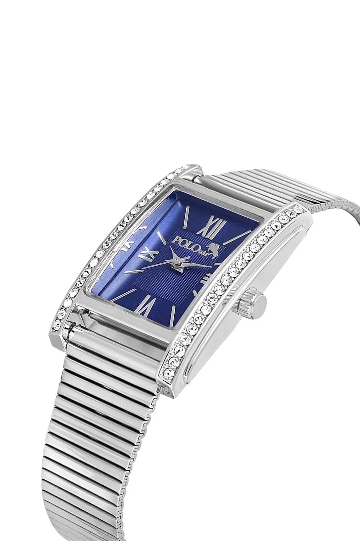 ساعت مچی زنانه وینتج با بند نقره‌ای و سنگ‌های زینتی - Polo Air PL-1499B6 - تصویر 2