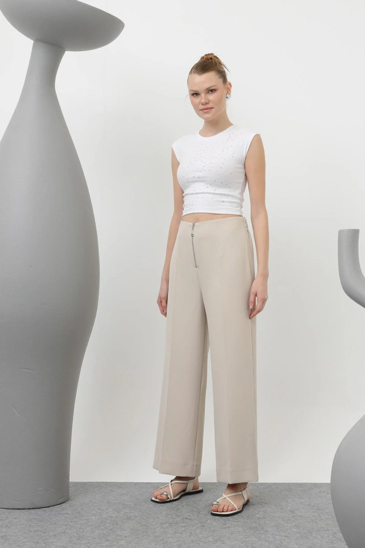 شلوار زنانه با زیپ Puane مدل 18228 - تصویر 3