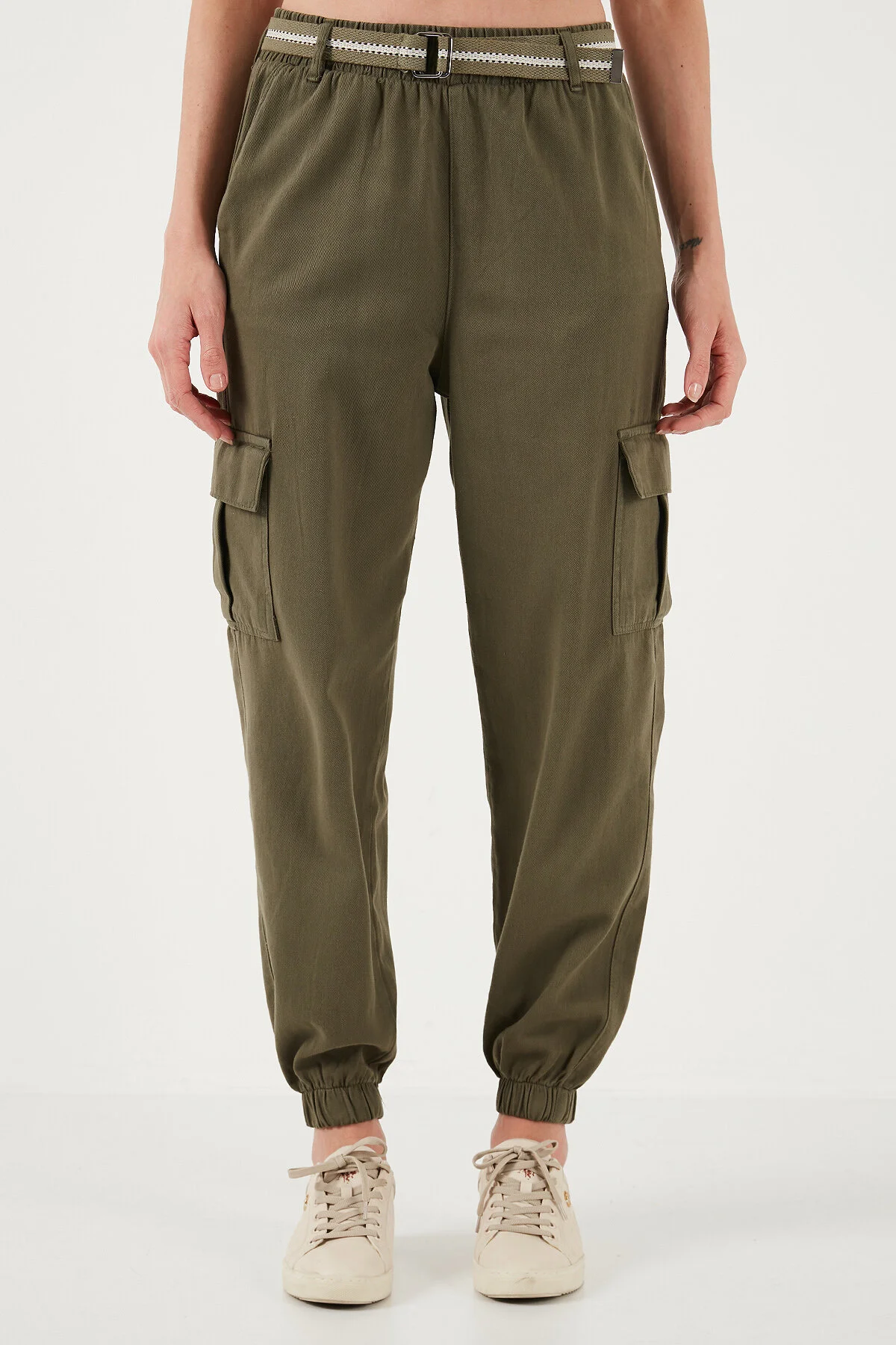 شلوار زنانه Lela مدل 668YP5045 به رنگ خاکی - تصویر 3