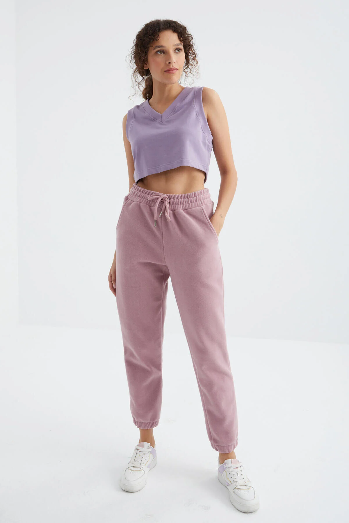 شلوار ورزشی زنانه TOMMYLIFE مدل گلابی با کمر بلند و بند دار - 94622 - تصویر 3