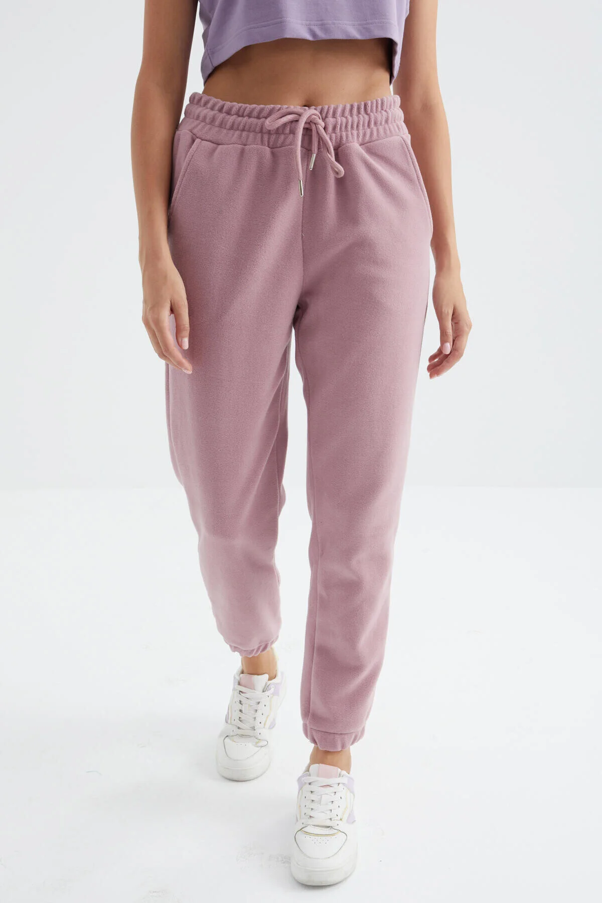 شلوار ورزشی زنانه TOMMYLIFE مدل گلابی با کمر بلند و بند دار - 94622 - تصویر 4