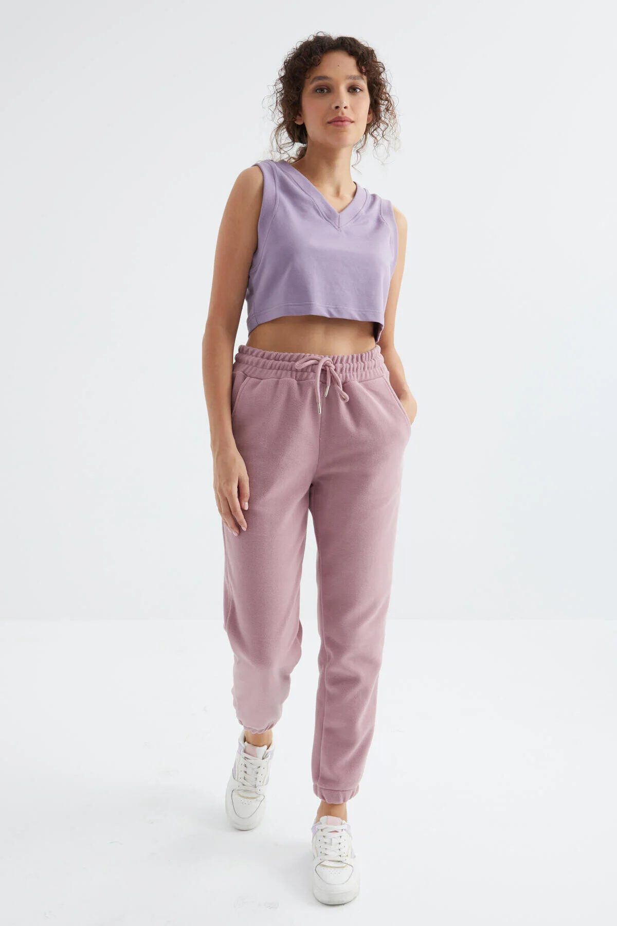 شلوار ورزشی زنانه TOMMYLIFE مدل گلابی با کمر بلند و بند دار - 94622 - تصویر 5