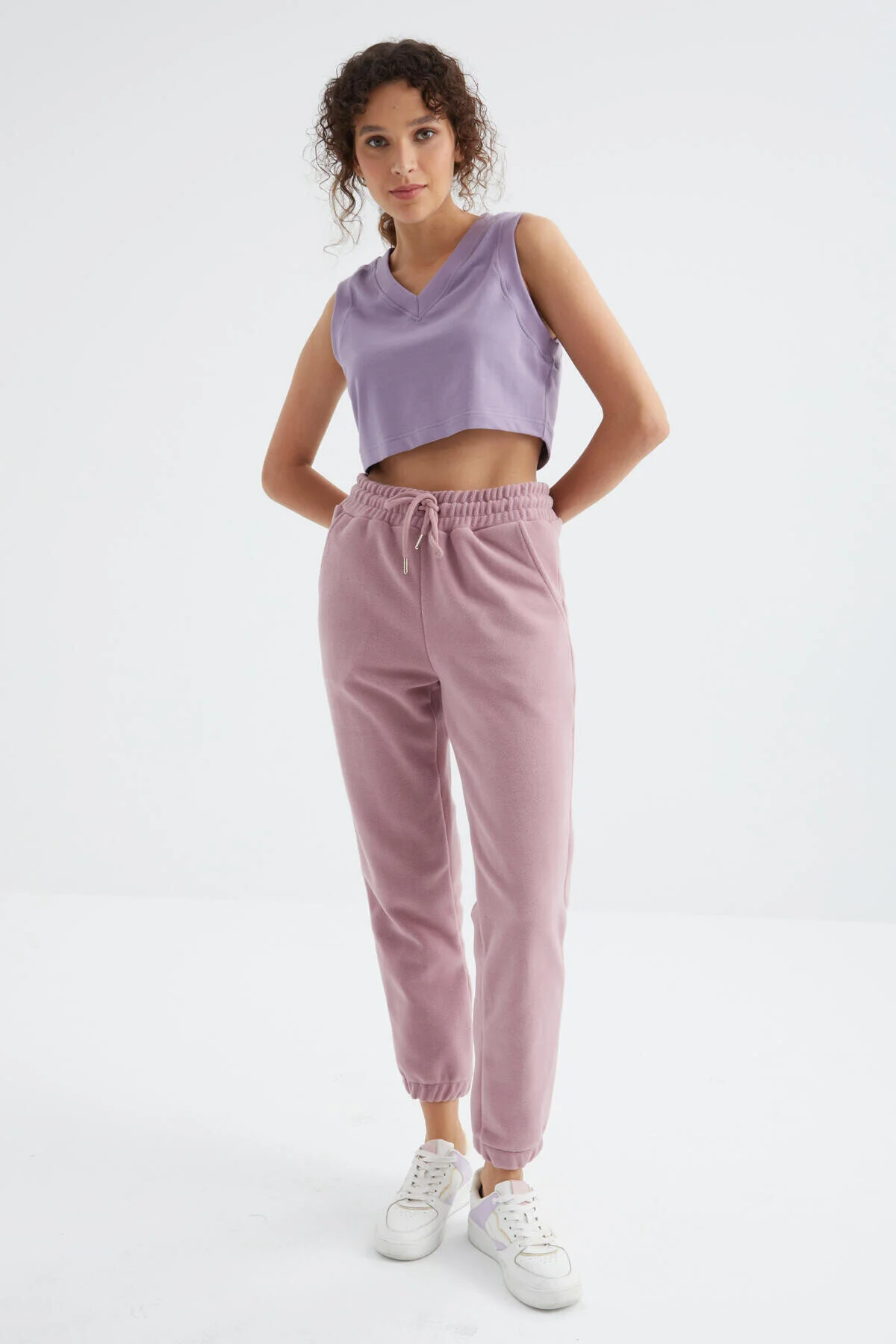 شلوار ورزشی زنانه TOMMYLIFE مدل گلابی با کمر بلند و بند دار - 94622 - تصویر 6