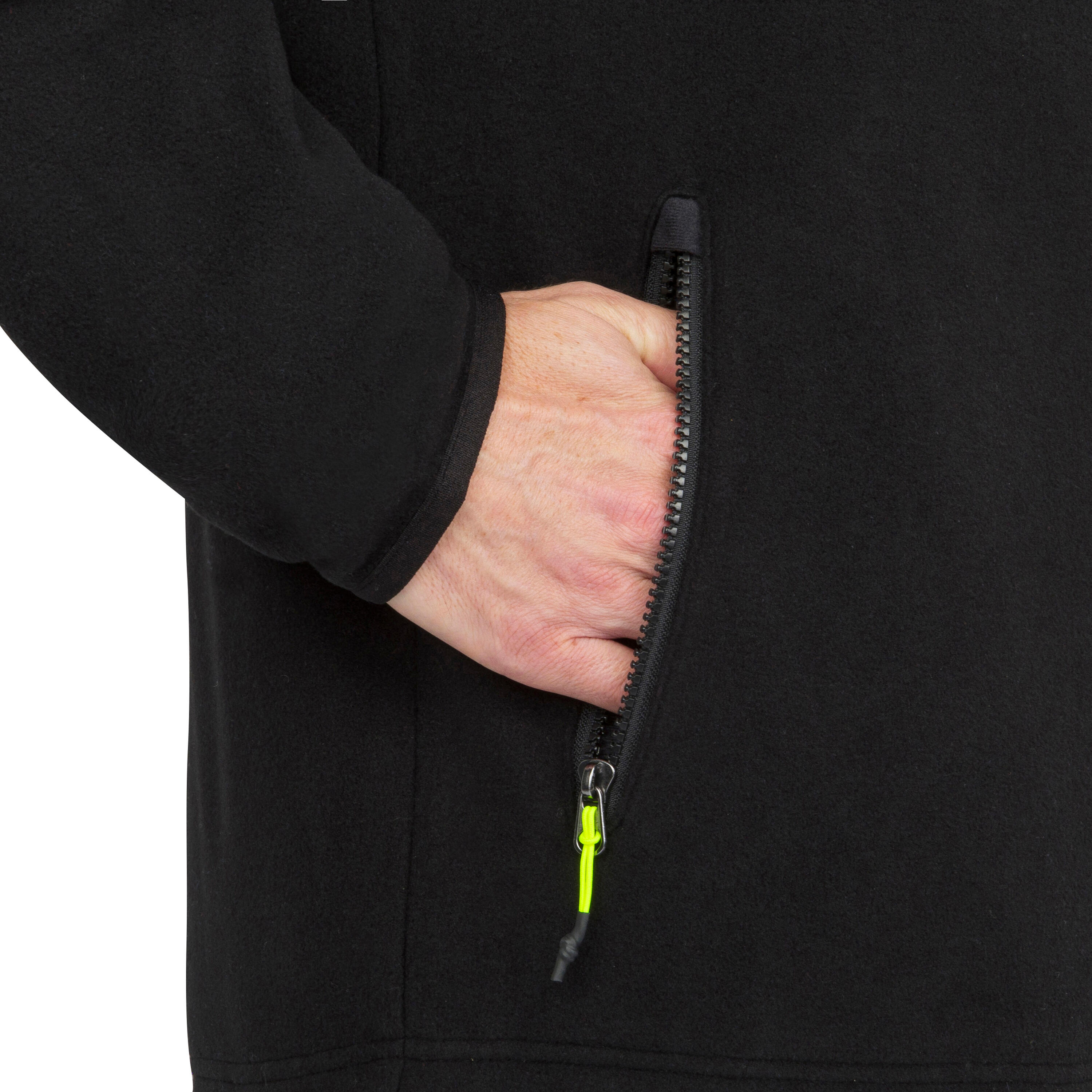 Erkek Sıcak Tutan Yelkenli Poları - Siyah - Sailing 100 - Image 5