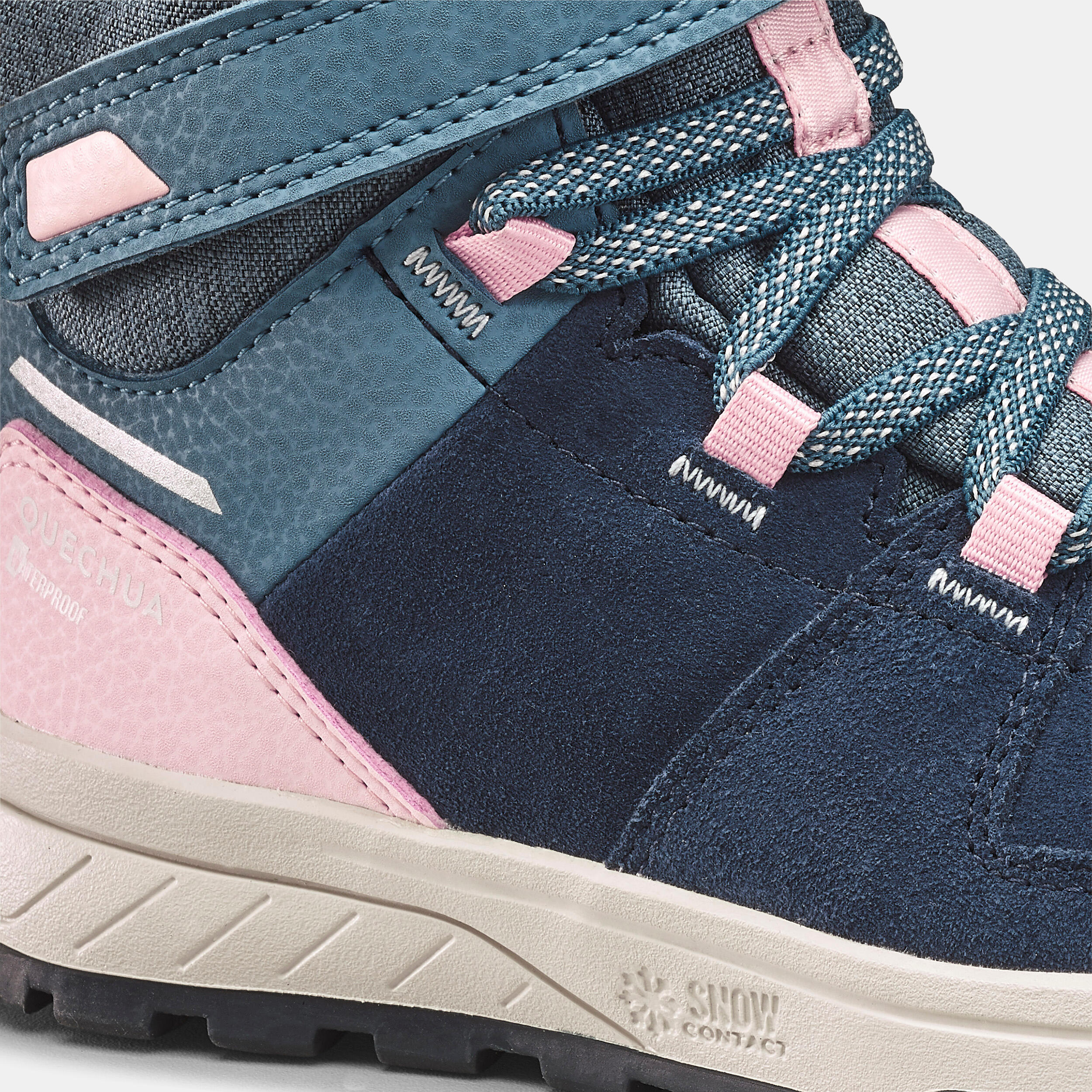 بوت برفی کودک ضدآب – سرمه‌ای/صورتی – سایز ۲۴ تا ۳۴ – SH500 - Image 6