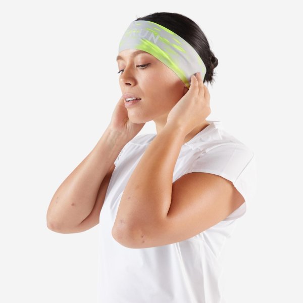 باندانا بزرگسال کایپرون مدل Kiprun V2 برای دویدن – خاکستری/سبز با طرح گرافیکی