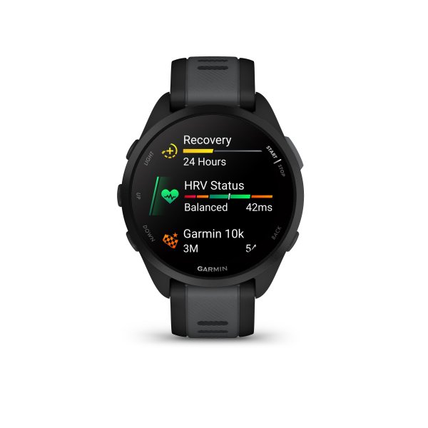 ساعت هوشمند گارمین Garmin Forerunner 165 Music – رنگ مشکی/طوسی تیره – مجهز به GPS