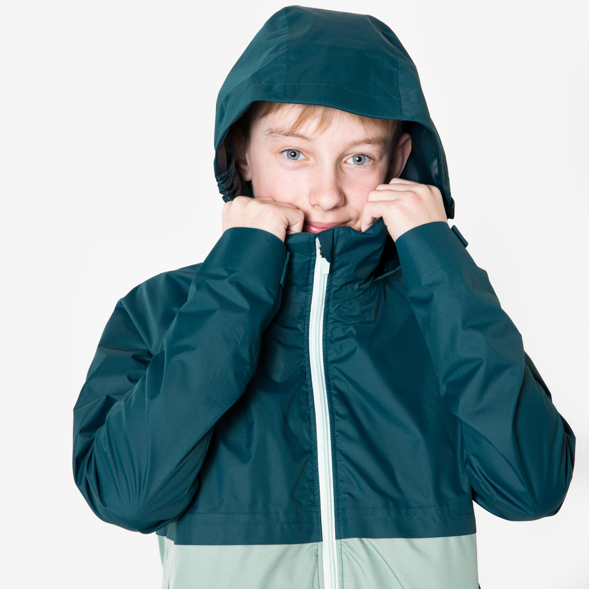 کاپشن دویدن کودک KIPRUN – مدل 3in1 – رنگ آبی/سبز - Image 4