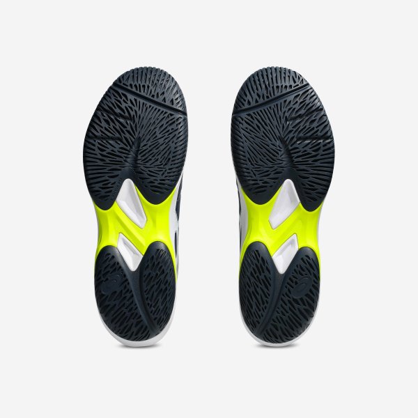 کفش تنیس مردانه ASICS مدل Game FF – مناسب تمام زمین‌ها – رنگ سفید / زرد - Image 3