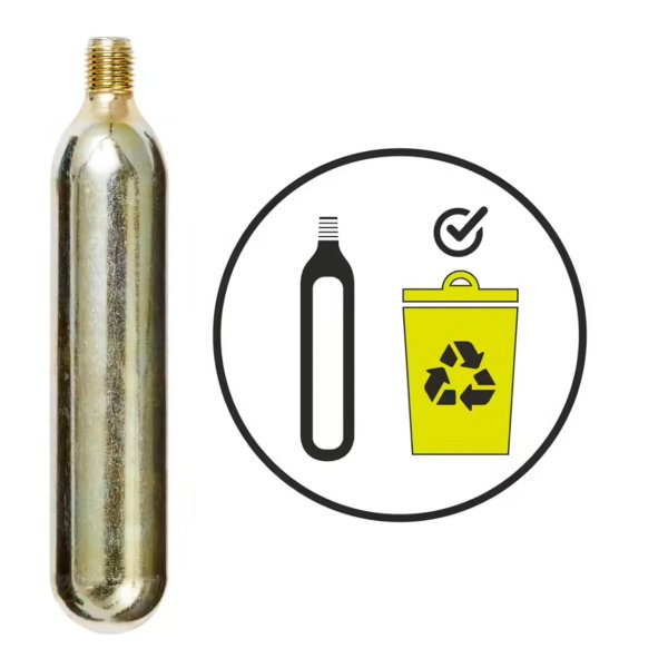 کپسول گاز CO2 دوچرخه RIVERSIDE – بسته ۳ عددی – ۲۰ گرمی