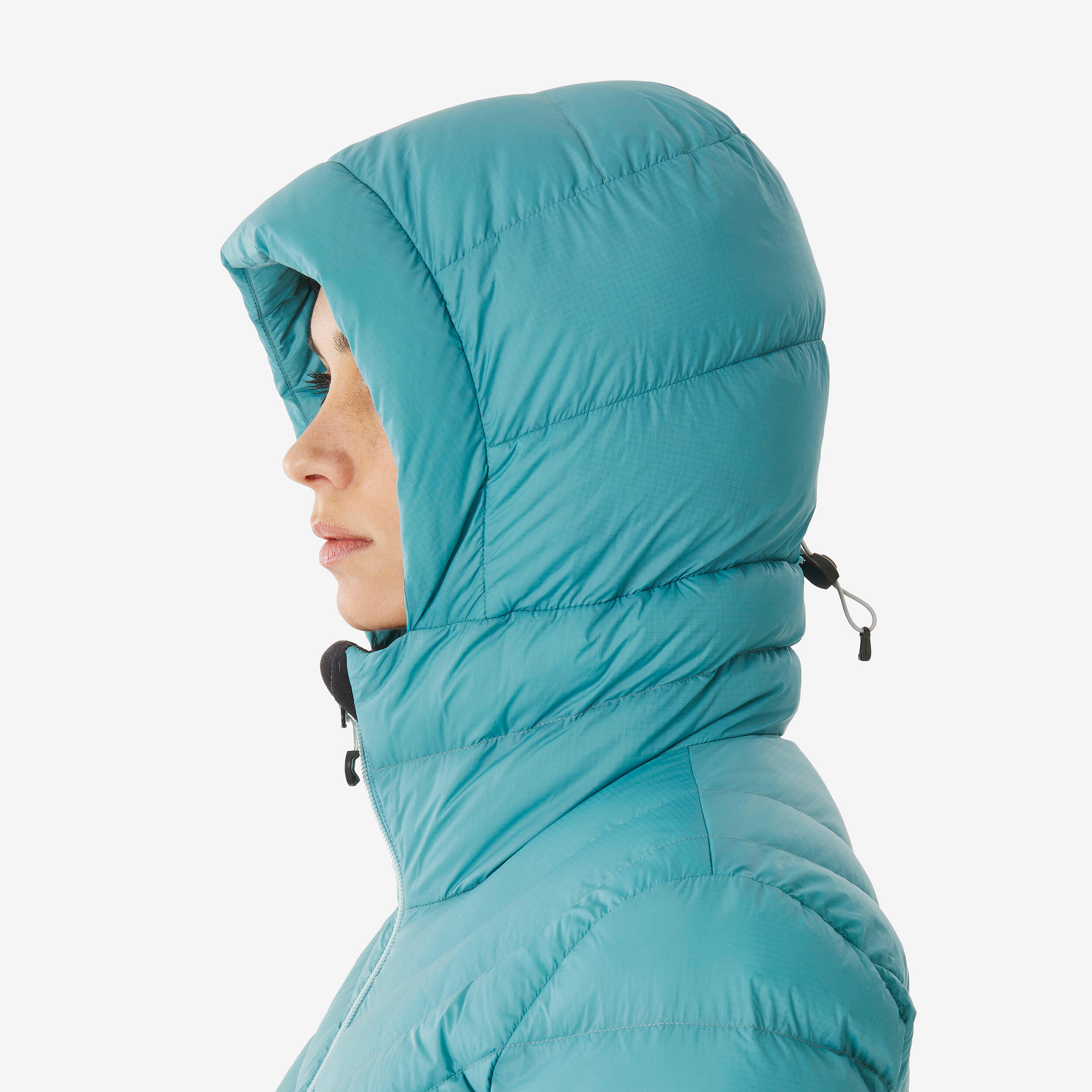 کاپشن پر زنانه سیموند – کوهنوردی و فضای باز – کلاه‌دار – آبی – مدل MT500 تا دمای ‌۱۰ درجه زیر صفر - Image 3