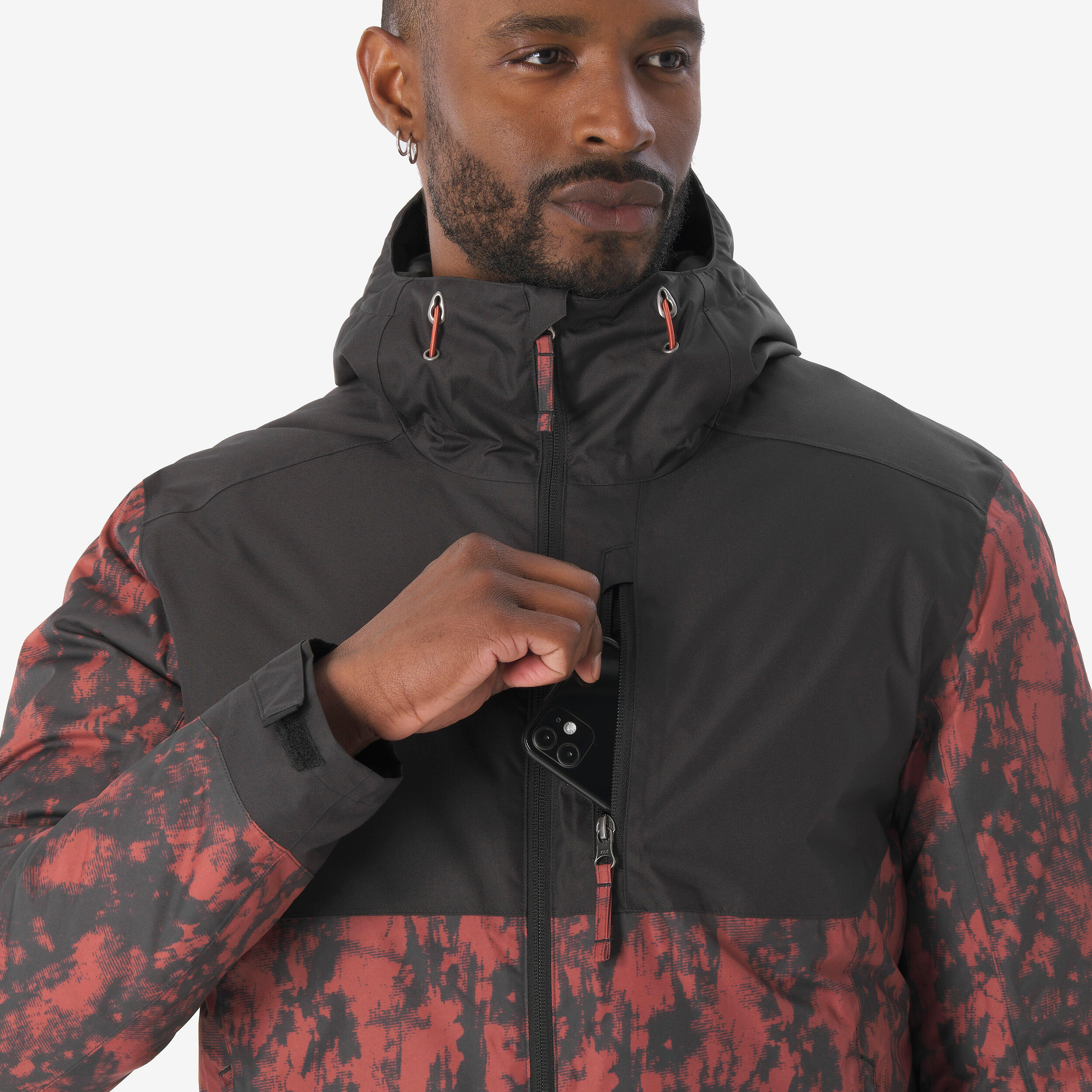 کاپشن ضدآب و گرم مردانه Outdoor – رنگ مشکی – Quechua NH500 – مناسب تا -۱۰ درجه سانتی‌گراد - Image 6