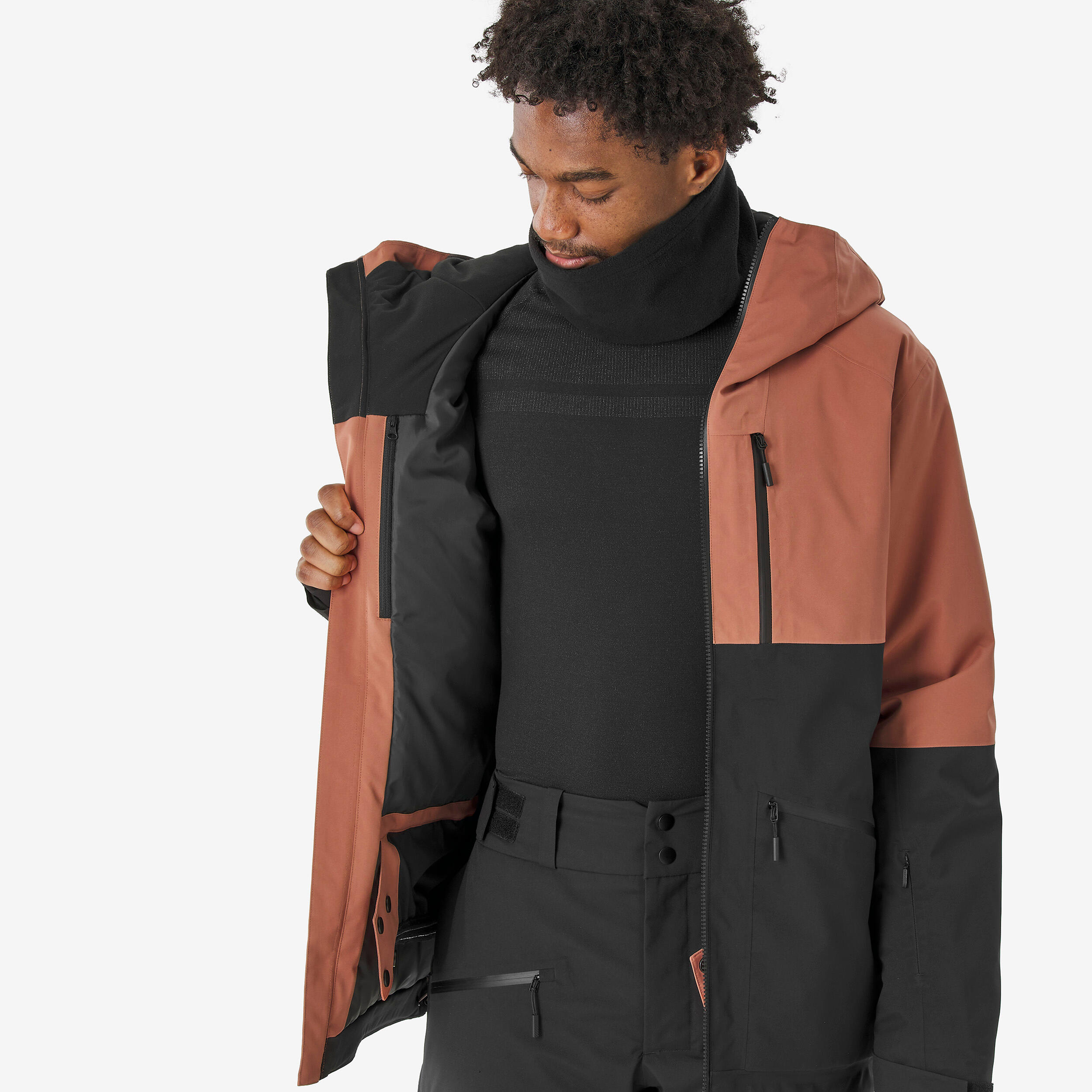 کاپشن اسکی/اسنوبورد مردانه Wedze – قهوه‌ای – مدل AM 500 - Image 9