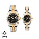 ساعت ست رولکس دیت جاست صفحه مشکی Rolex Datejust کد SWR0014