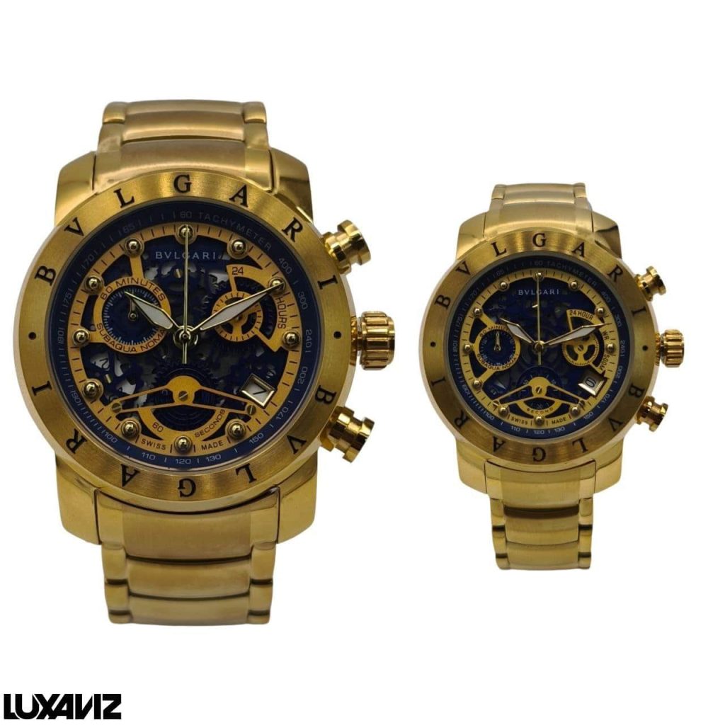 ساعت عقربه ای ست زنانه و مردانه بولگاری کرنو کد SWR0372