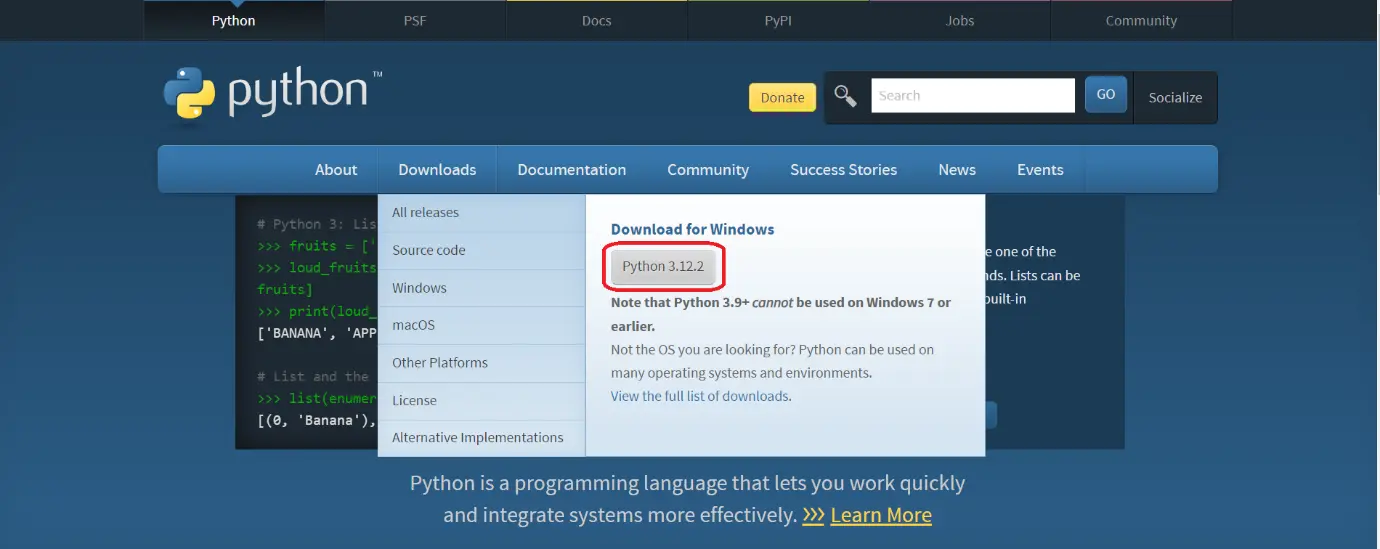 آپدیت پایتون