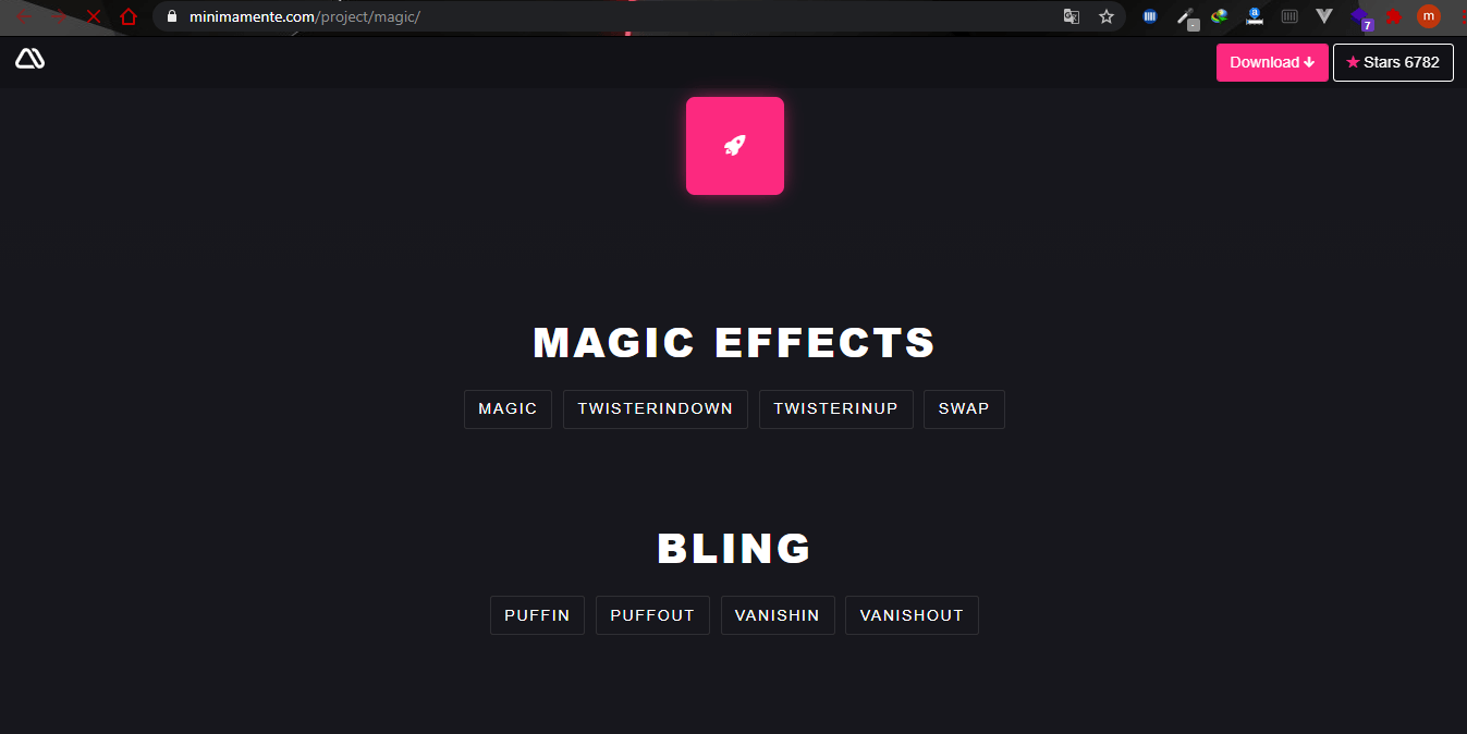 کتابخانه Magic Animation