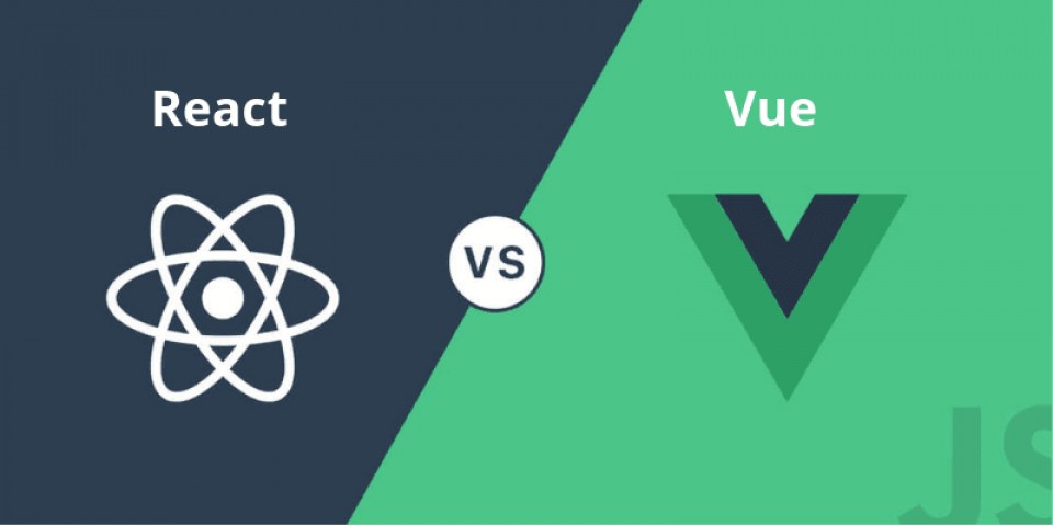 مقایسه vue js و react js