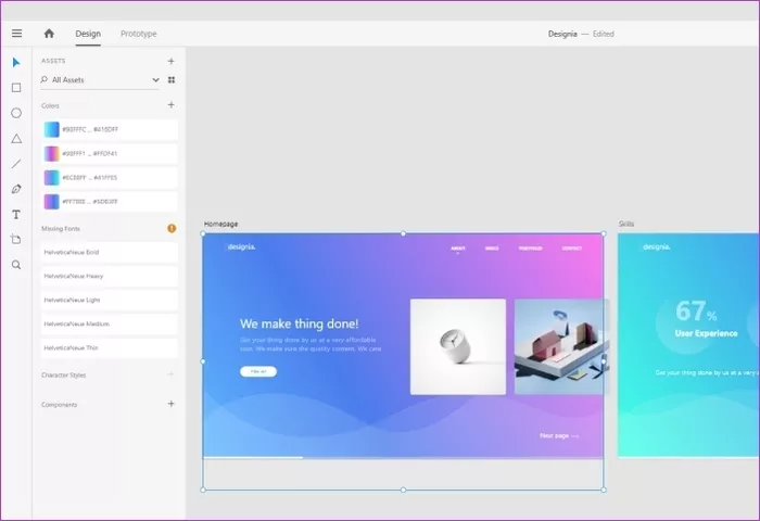 تبدیل فایل xd به html و css