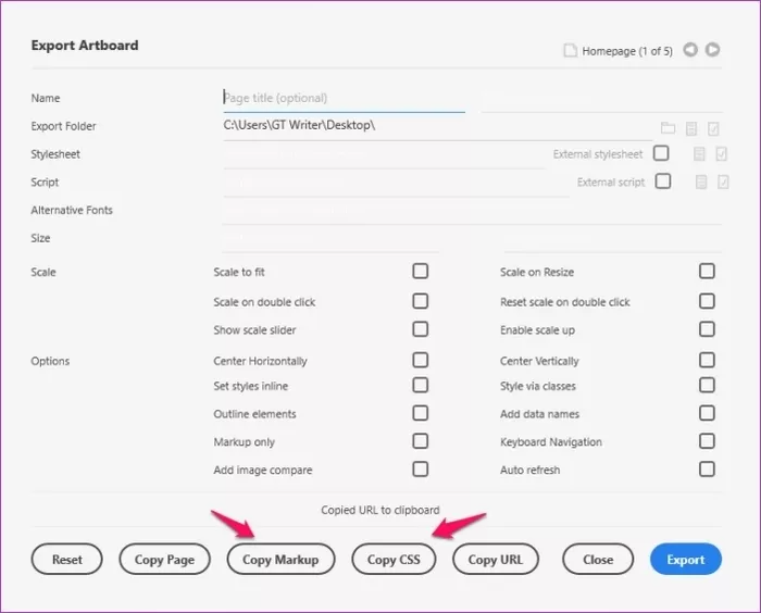 تبدیل فایل xd به html و css