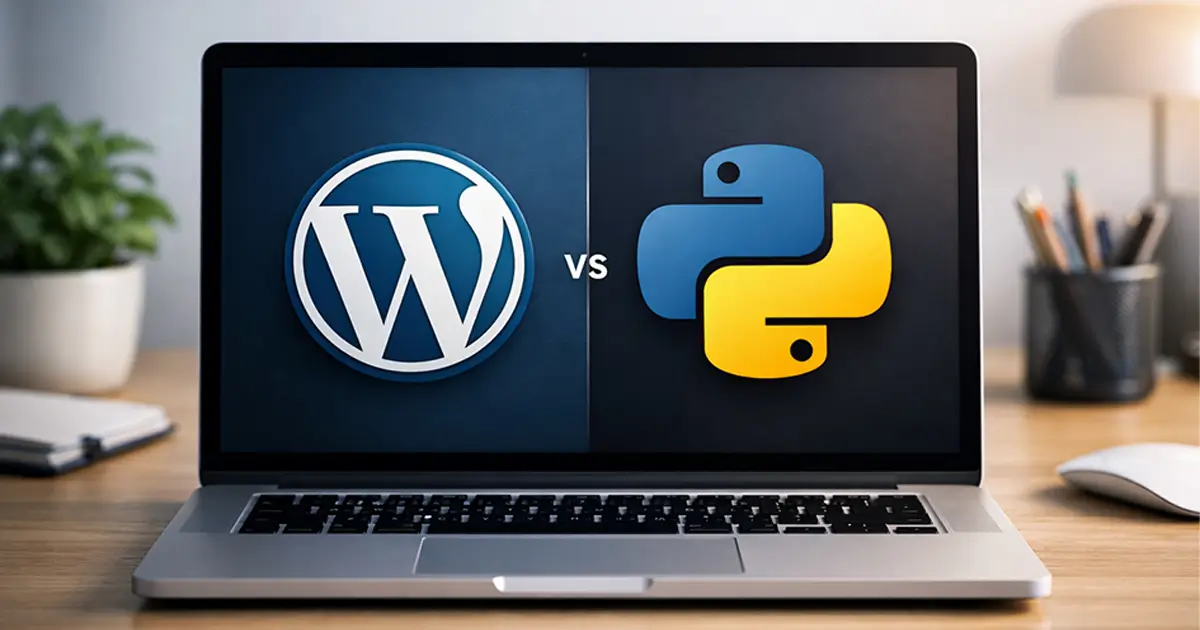 طراحی سایت با پایتون یا وردپرس؟ مقایسه کامل و راهنمای انتخاب درست